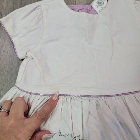 Disney Store Girls' Dress animalted Mulan Print dress Buttons sz 5/6 some stains - Picture 11 of 12